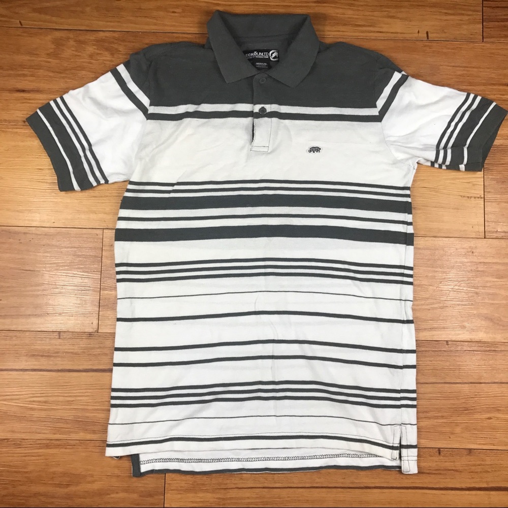 Men's Ecko Unlimited Gray Collared Shirt Medium
